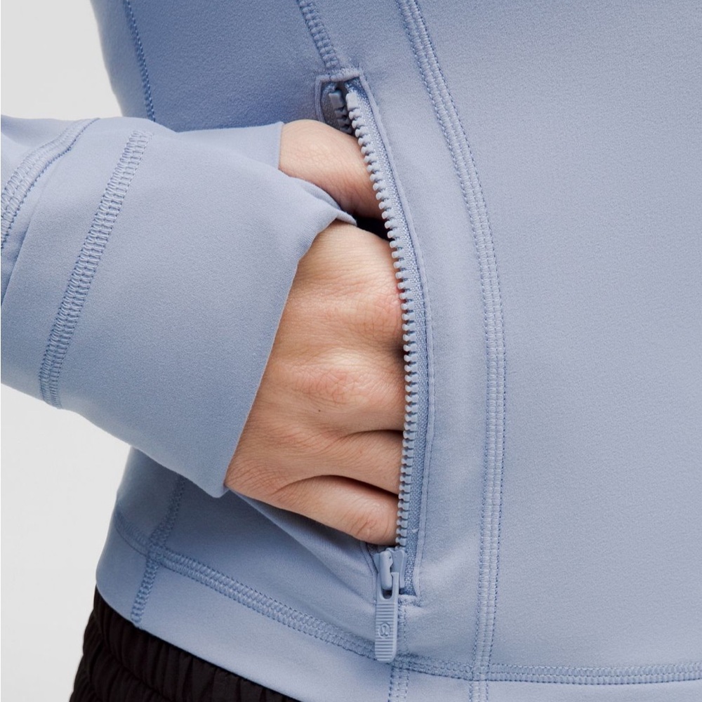 Lululemon Define Cropped Jacket Nulu Blue Willow Size 14 Sz 14 new - Picture 3 of 3